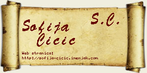 Sofija Čičić vizit kartica